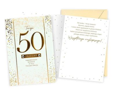 Kukartka, karnet B6, Urodziny 50