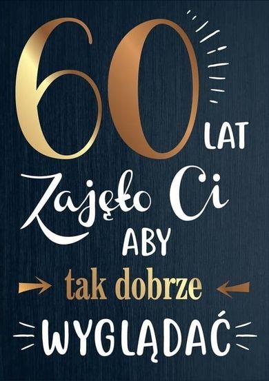 Kukartka, karnet B6, Urodziny 60