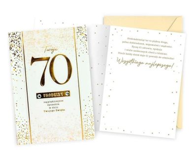 Kukartka, karnet B6, Urodziny 70