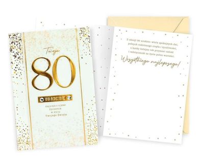 Kukartka, karnet B6, Urodziny 80