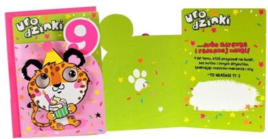 Kukartka, karnet B6, Urodziny 9, pantera