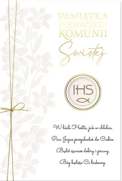 Kukartka, karnet, Primus Komunia