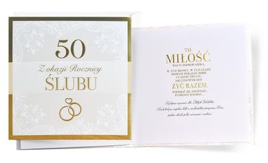 Kukartka, karnet, Primus, Rocznica ślubu 50