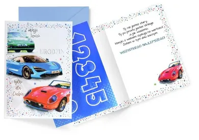 Kukartka, karnet urodzinowy, wymienne cyfry