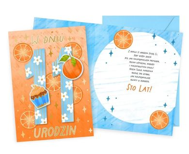 Kukartka, karnet urodziny 11