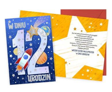 Kukartka, karnet urodziny 12