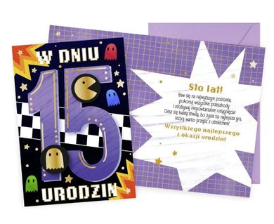 Kukartka, karnet urodziny 15