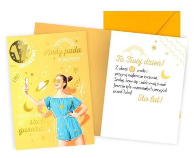 Kukartka, karnet, Urodziny 17, dziewczyna