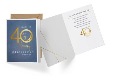 Kukartka, karnet, Urodziny 40