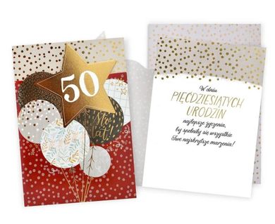 Kukartka, karnet, Urodziny 50
