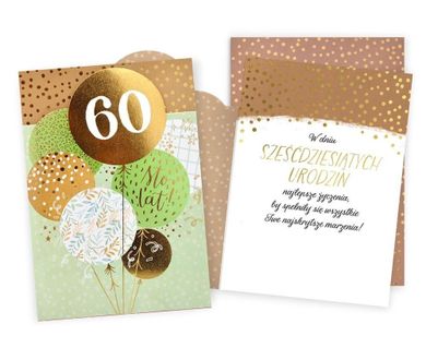 Kukartka, karnet, Urodziny 60