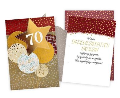 Kukartka, karnet, Urodziny 70