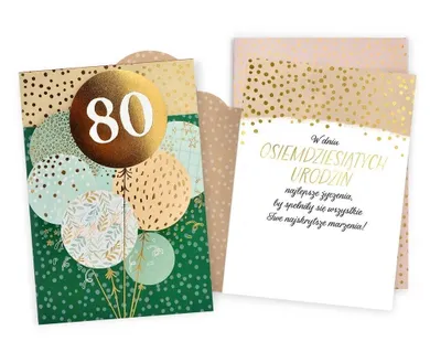 Kukartka, karnet, Urodziny 80