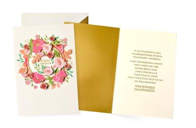 Kukartka, karnet, Urodziny kwiaty