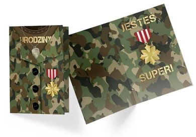 Kukartka, karnet, Urodziny, moro