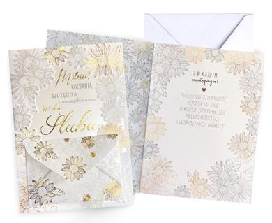 Kukartka, karnet z kopertą, Ślub