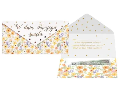 Kukartka, koperta podarunkowa, W dniu Twojego święta