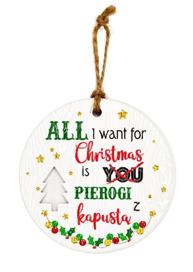 Kukartka, zawieszka ceramiczna, boże narodzenie