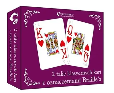 Kukuryku, karty klasyczne ze znakami Braille'a