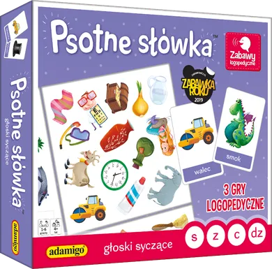 Kukuryku, Psotne słówka, Głoski syczące, gra logopedyczna