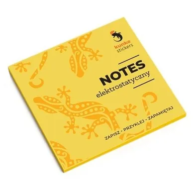 Kunke, notes elektrostatyczny, żółty, 100 karteczek, 10-9,8 cm