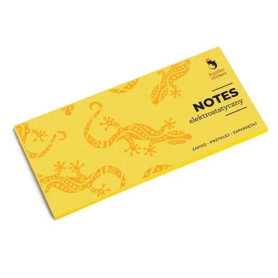 Kunke, notes elektrostatyczny, żółty, 100 karteczek, 16-7,7 cm