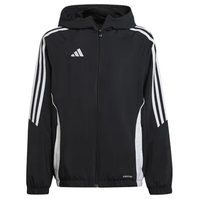 Kurtka chłopięca z kapturem, czarna, Adidas