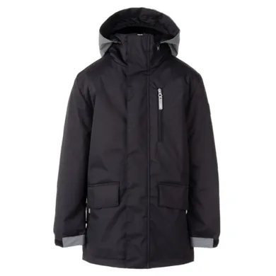 Kurtka chłopięca z kapturem, czarna, Lenne