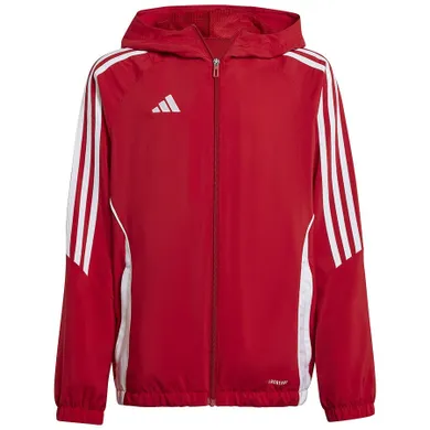 Kurtka chłopięca z kapturem, czerwona, Adidas