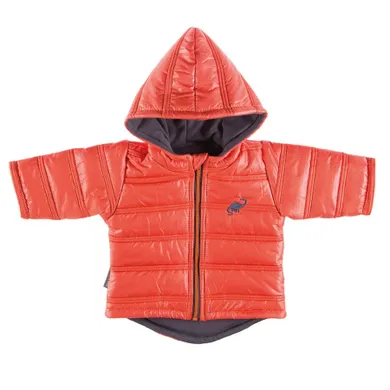 Kurtka chłopięca z kapturem, pomarańczowa, Eevi