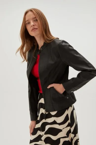 Kurtka damska, czarna, Moodo