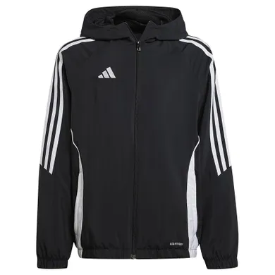 Kurtka dziecięca z kapturem, czarna, Adidas