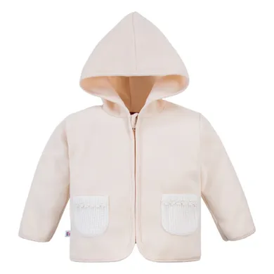 Kurtka dziewczęca, polarowa, ecru, Eevi