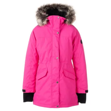 Kurtka dziewczęca z kapturem, różowa, Lenne
