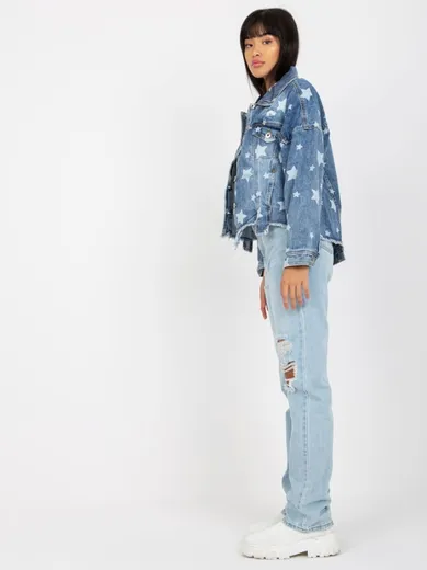 Kurtka jeansowa damska, niebieska, Factory Price