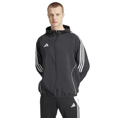 Kurtka męska z kapturem, czarna, Adidas Tiro