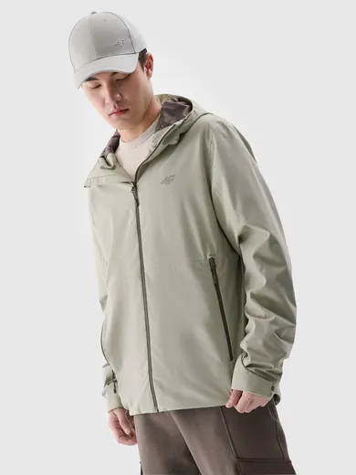 Kurtka męska z kapturem, ecru, 4F