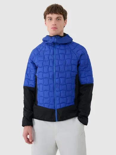 Kurtka męska z kapturem, niebieska, 4F