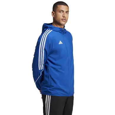 Kurtka męska z kapturem, niebieska, Adidas Tiro