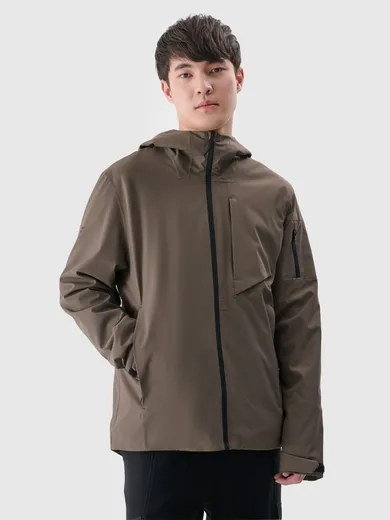 Kurtka męska z kapturem, zielona, 4F