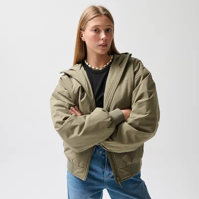 Kurtka przejściowa z kapturem o kroju oversize NOWEAR