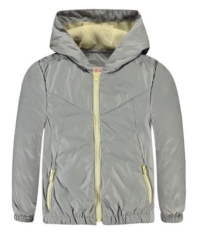 Kurtka wiosenna dziewczęca z kapturem, szara, Kanz