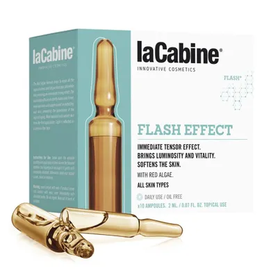 La Cabine, Flash Effect, ampułki do twarzy ujędrniające skórę, 10-2ml
