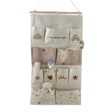 La Factory, Head in the clouds, organizer wiszący na zabawki, 110-60 cm