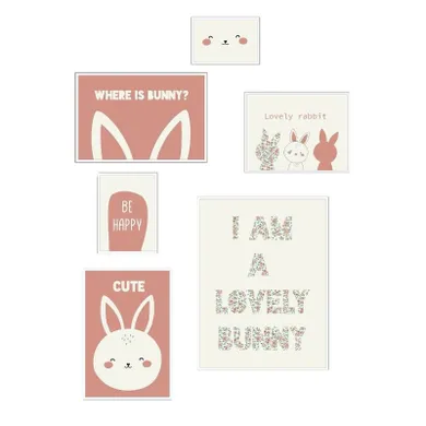 La Factory, The king of the jungle, plakaty do pokoju dziecka, 6 ramek