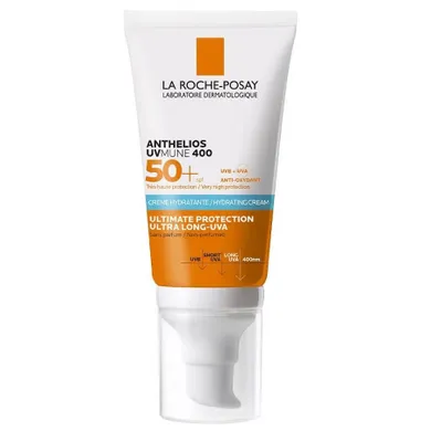 La Roche Posay, Anthelios UVmune 400, bezzapachowy krem nawilżający SPF50+, 50 ml