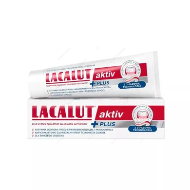 Lacalut, Aktiv Plus, pasta do zębów z 2-fazową technologią, 75 ml