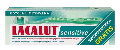 Lacalut, pasta do zębów sensitive, 75 ml + szczoteczka zielona