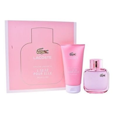 Lacoste, L.12.12 Pour Elle Sparkling, woda toaletowa, spray, 90 ml + żel pod prysznic, 150 ml