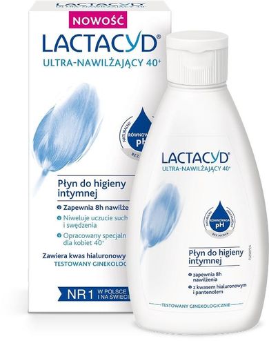 Lactacyd, 40+ Ultra, nawilżający płyn do higieny intymnej, 200 ml